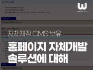 자체제작 CMS 보유 :: 홈페이지 자체개발 솔루션에 대해